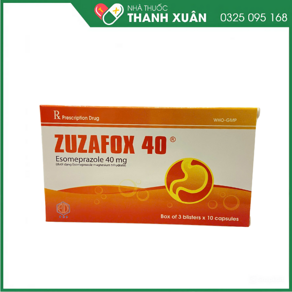 Thuốc Zuzafox 40 hỗ trợ phòng và điều trị viêm loét dạ dày - tá tràng